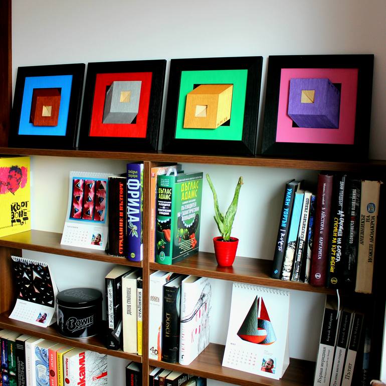 Original Geometric Abstract Sculpture by Nikolay Martinov