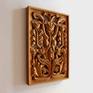 This beautiful original hand carved linden wood wall sculpture is one of the latest artworks of the skillful Bulgarian contemporary professional sculptor Nikolay Martinov, inspired by nature, art nouveau and folk art. It is 100% hand carved, no artificial influence. It is one extraordinary solid linden wood masterpiece and exquisite home wall décor.