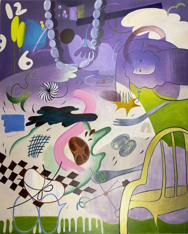 Original Abstract Fantasy Paintings by Abby Zhang
