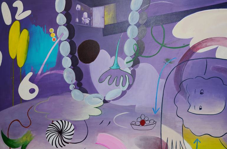 Original Abstract Fantasy Painting by Abby Zhang