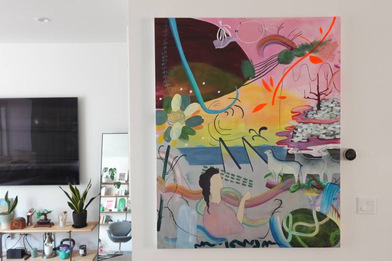 Original Abstract Expressionism Animal Painting by Abby Zhang
