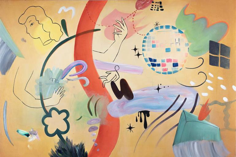 Original Abstract Expressionism Music Paintings by Abby Zhang