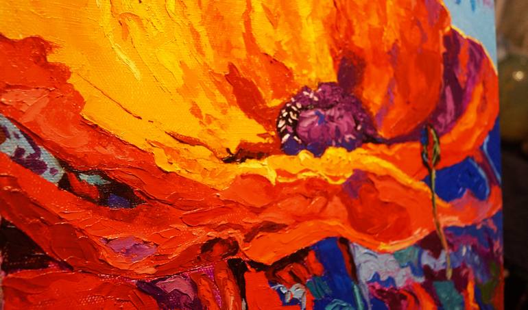 Original Abstract Expressionism Floral Painting by Julia Good