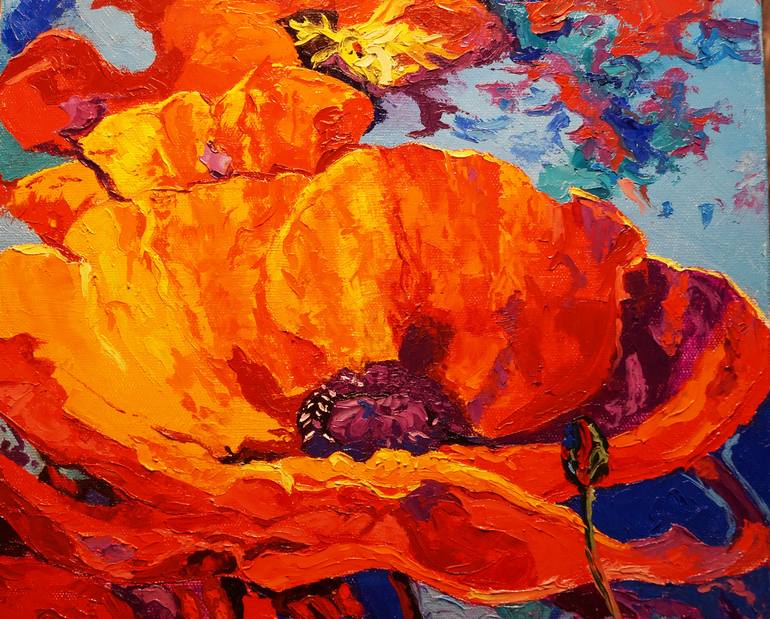 Original Abstract Expressionism Floral Painting by Julia Good