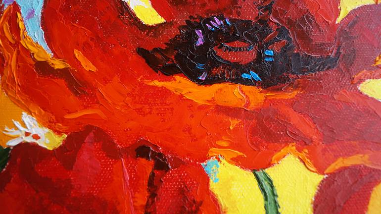 Original Abstract Expressionism Floral Painting by Julia Good