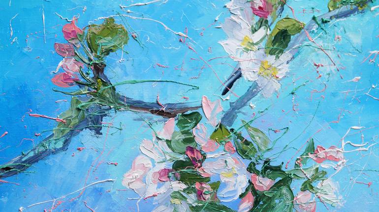 Original Abstract Floral Painting by Julia Good