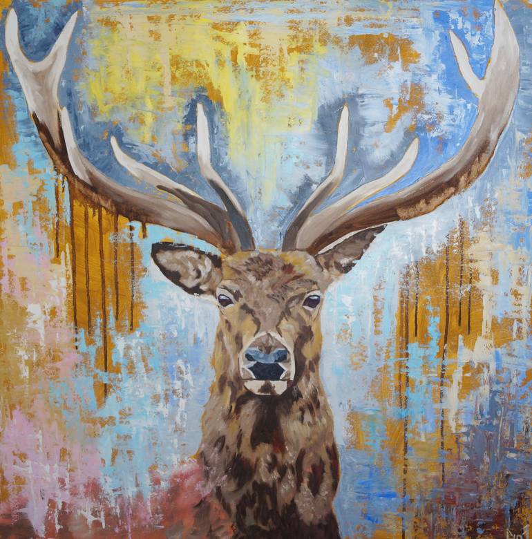 Abstract Deer Painting