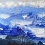 MOUNTAIN DREAMS- abstract mountain textured art landscape oil painting home decor by Julia Good