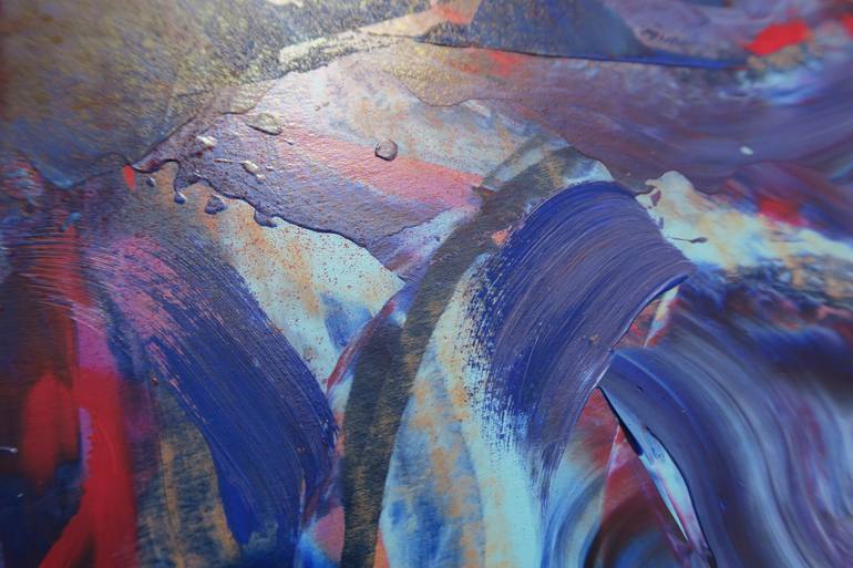 Original Abstract Expressionism Abstract Painting by Lenka Lesay