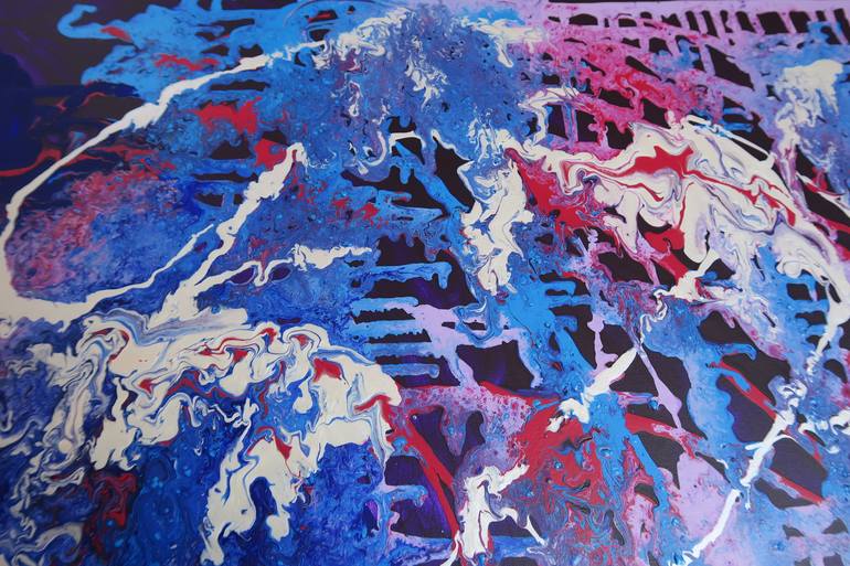 Original Abstract Expressionism Abstract Painting by Lenka Lesay