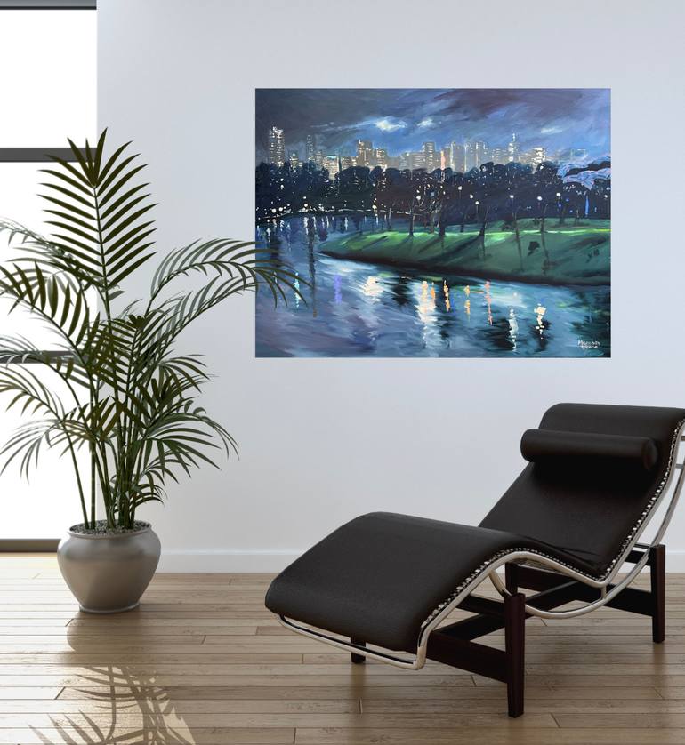 Original Contemporary Cities Painting by Meredith Howse