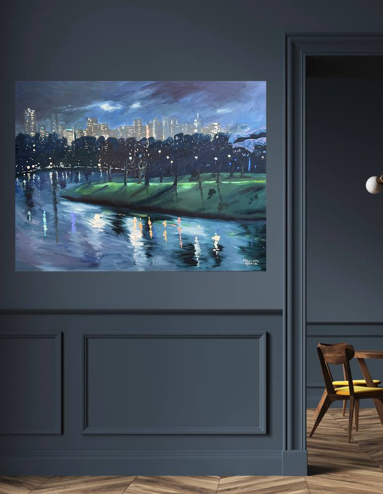 Original Contemporary Cities Painting by Meredith Howse