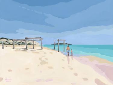 Original Minimalism Beach Paintings by Meredith Howse