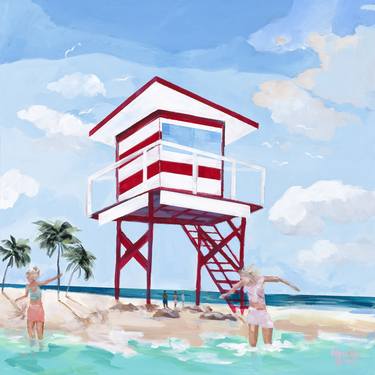 Print of Contemporary Beach Paintings by Meredith Howse