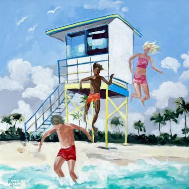 Original Figurative Beach Paintings by Meredith Howse