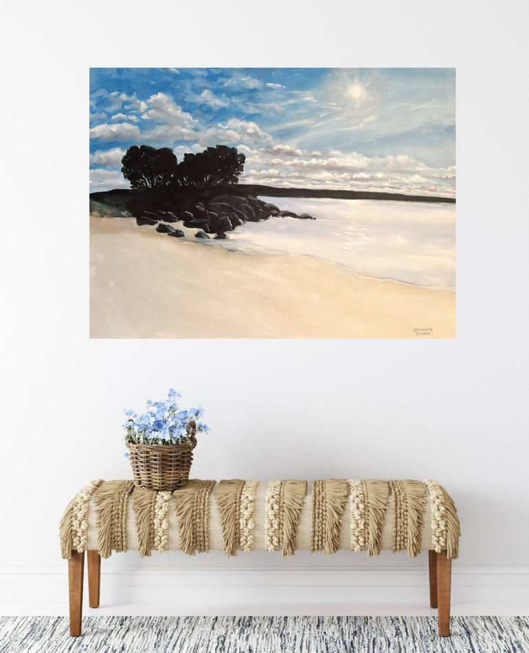 Original Impressionism Beach Painting by Meredith Howse