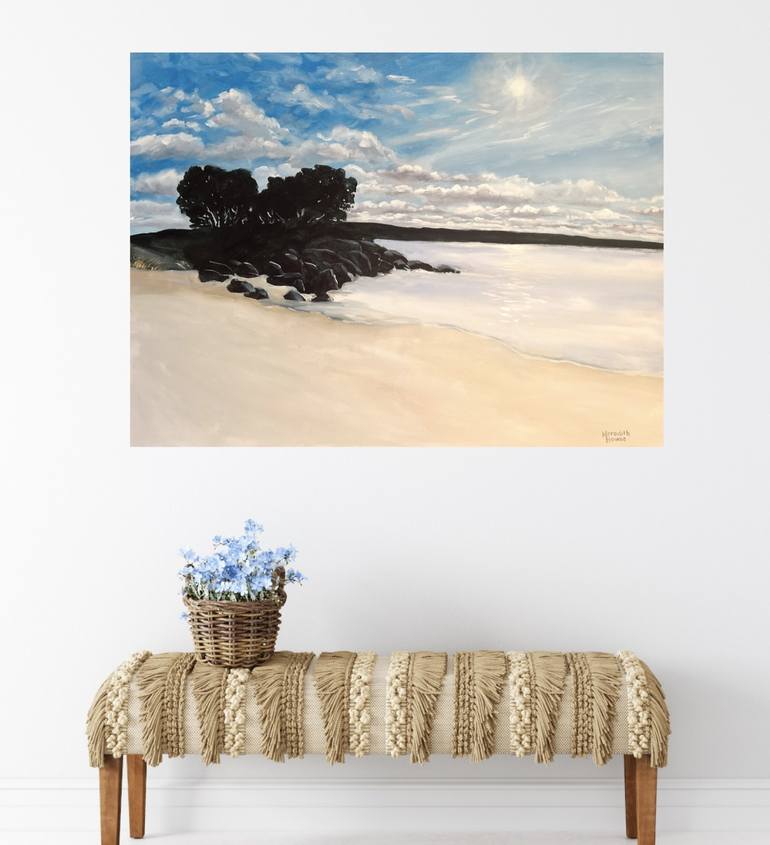 Original Impressionism Beach Painting by Meredith Howse