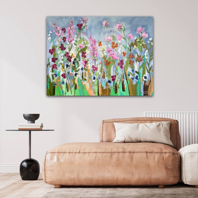 Original Abstract Floral Painting by Meredith Howse