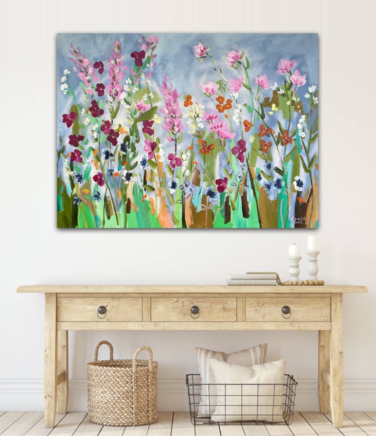 Original Abstract Floral Painting by Meredith Howse