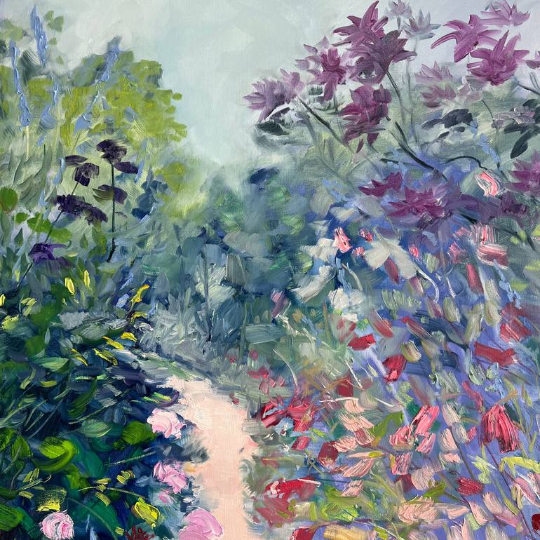 Original Abstract Floral Painting by Meredith Howse