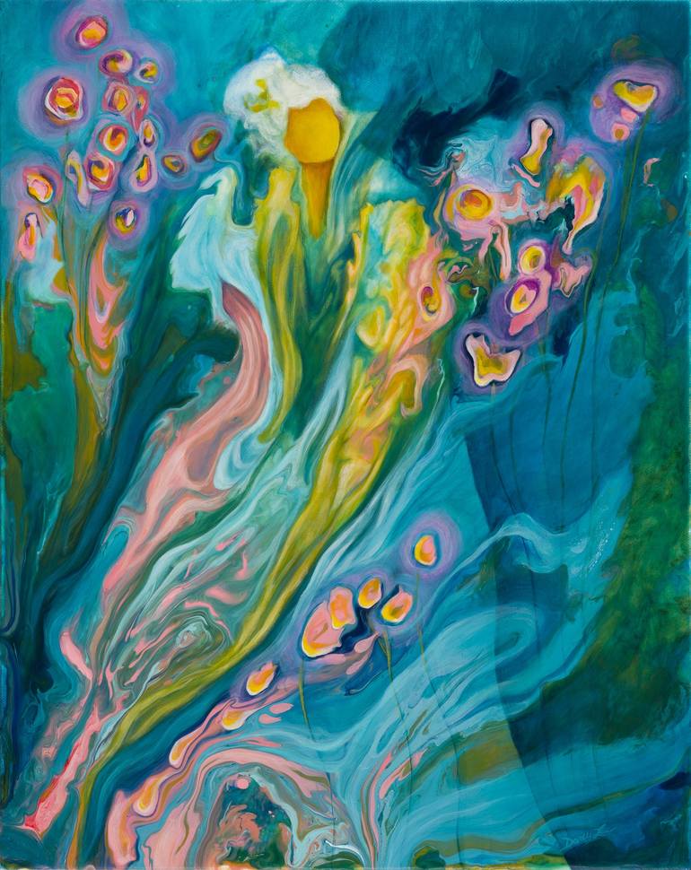 Original Abstract Expressionism Abstract Paintings by Darcy Saxton
