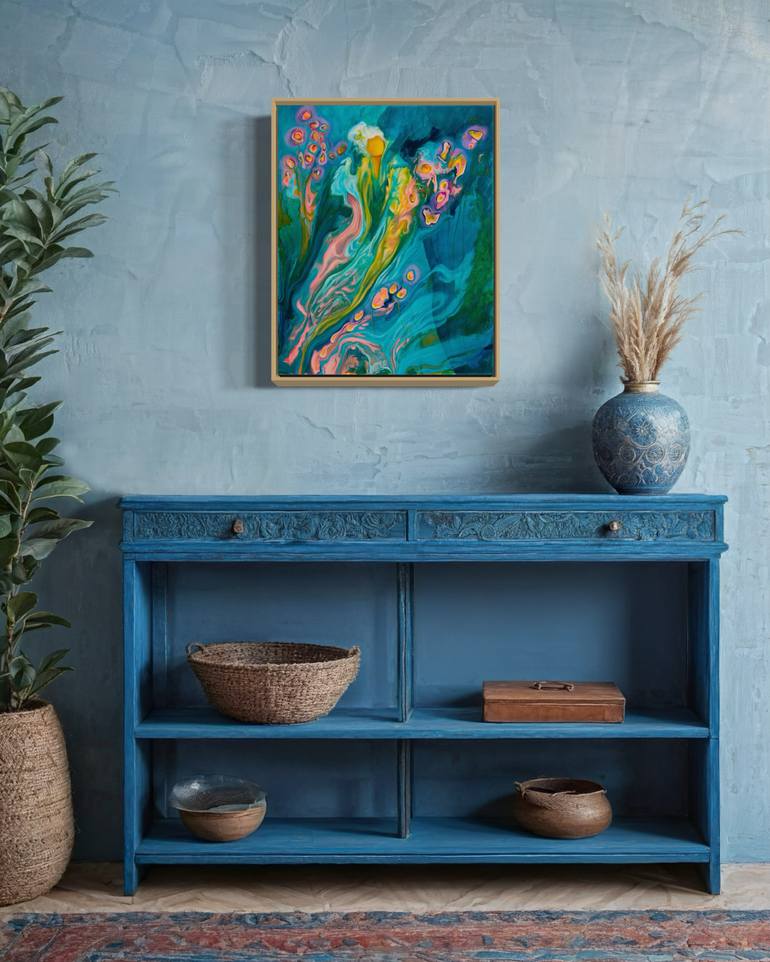 Original Abstract Expressionism Abstract Painting by Darcy Saxton