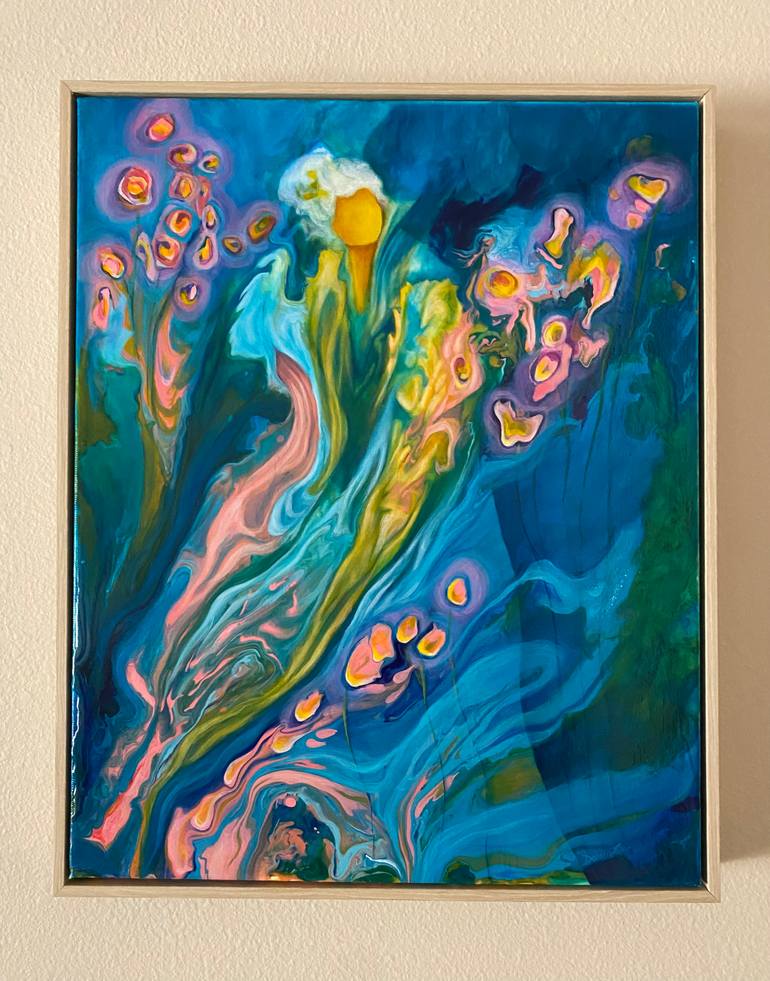 Original Abstract Expressionism Abstract Painting by Darcy Saxton