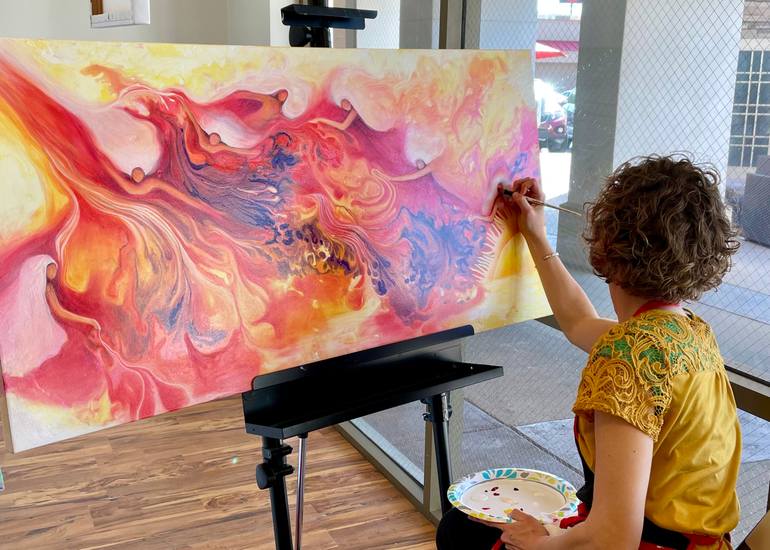 Original Figurative Women Painting by Darcy Saxton