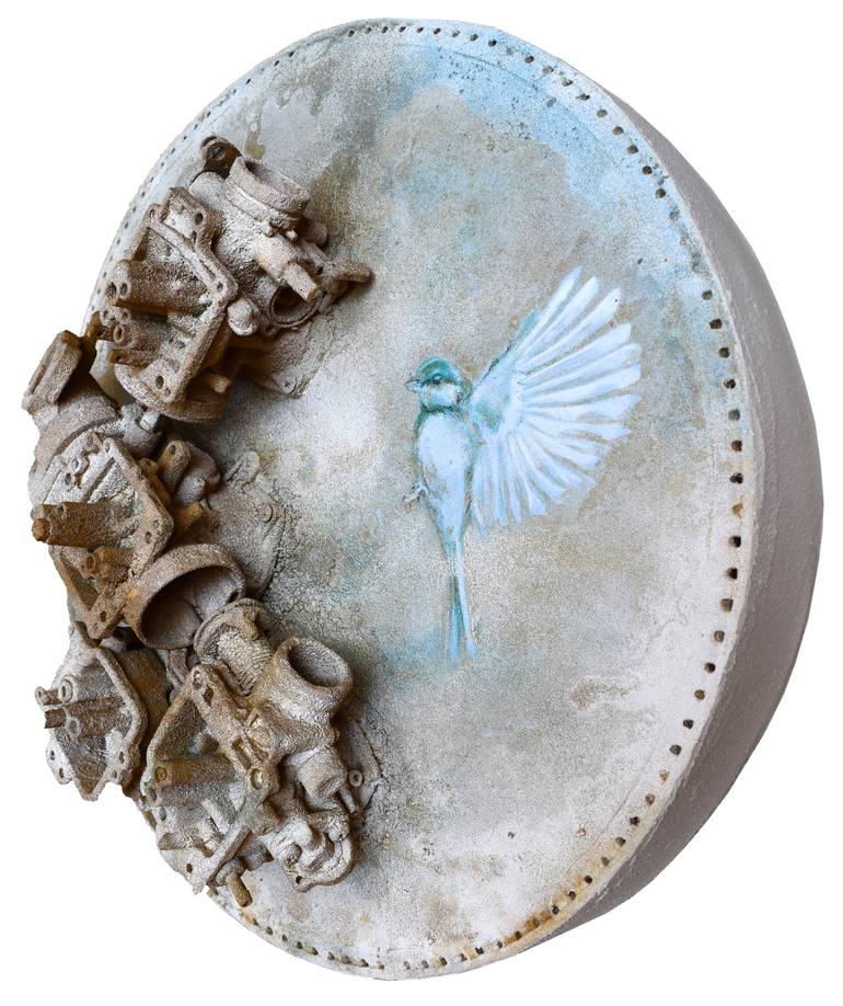 Original Conceptual Science/Technology Sculpture by Milena Nicosia