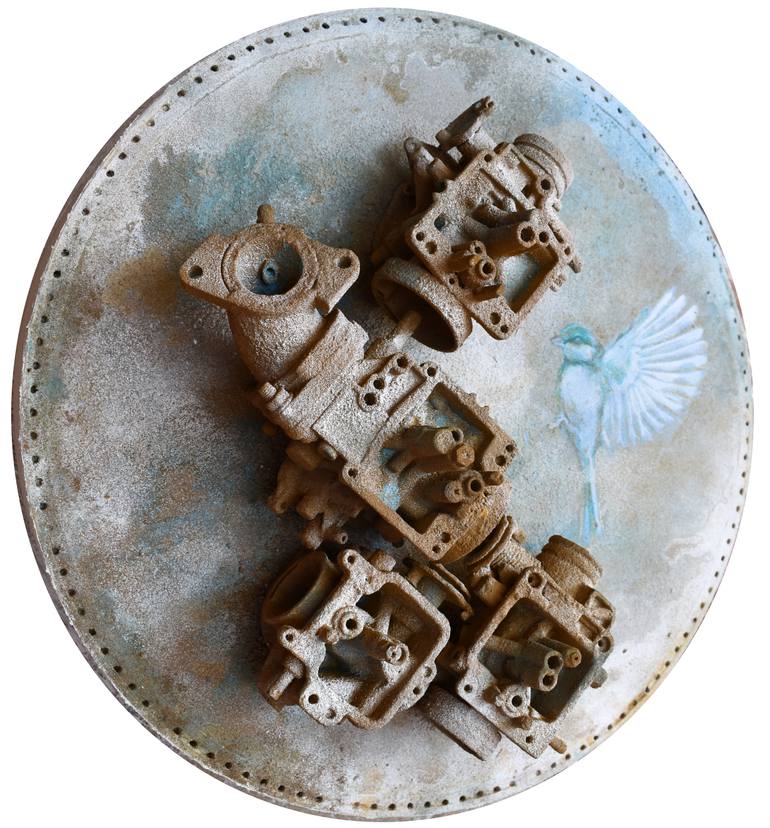 Original Conceptual Science/Technology Sculpture by Milena Nicosia