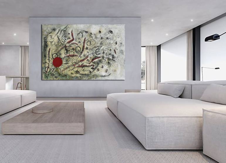 Original Abstract Garden Painting by Milena Nicosia