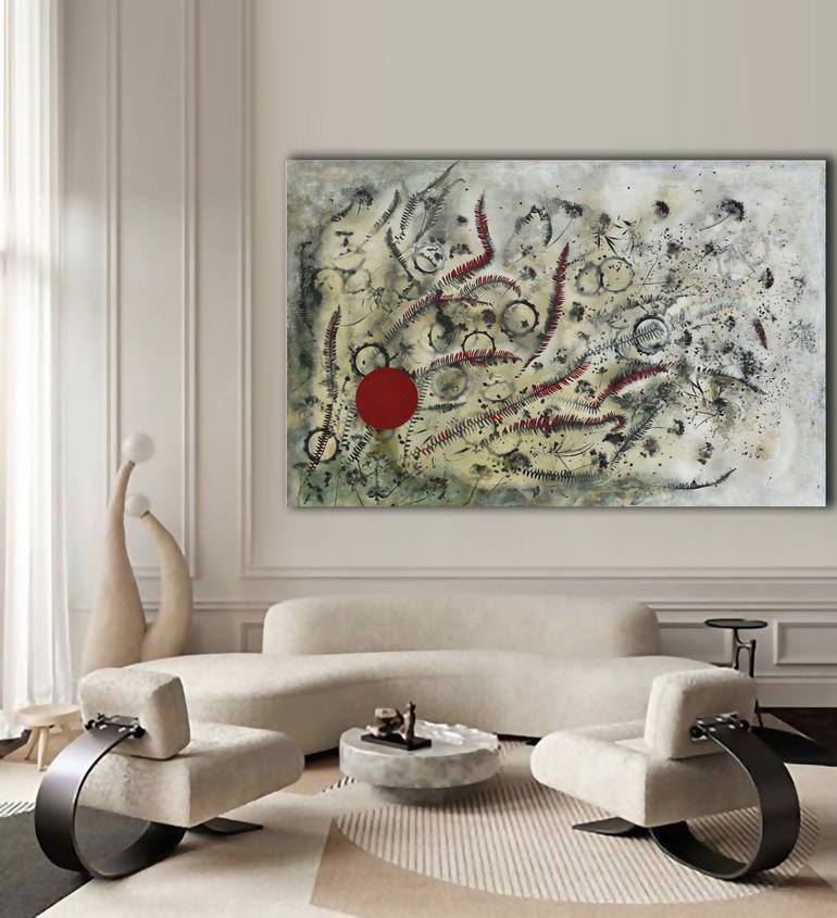 Original Abstract Garden Painting by Milena Nicosia