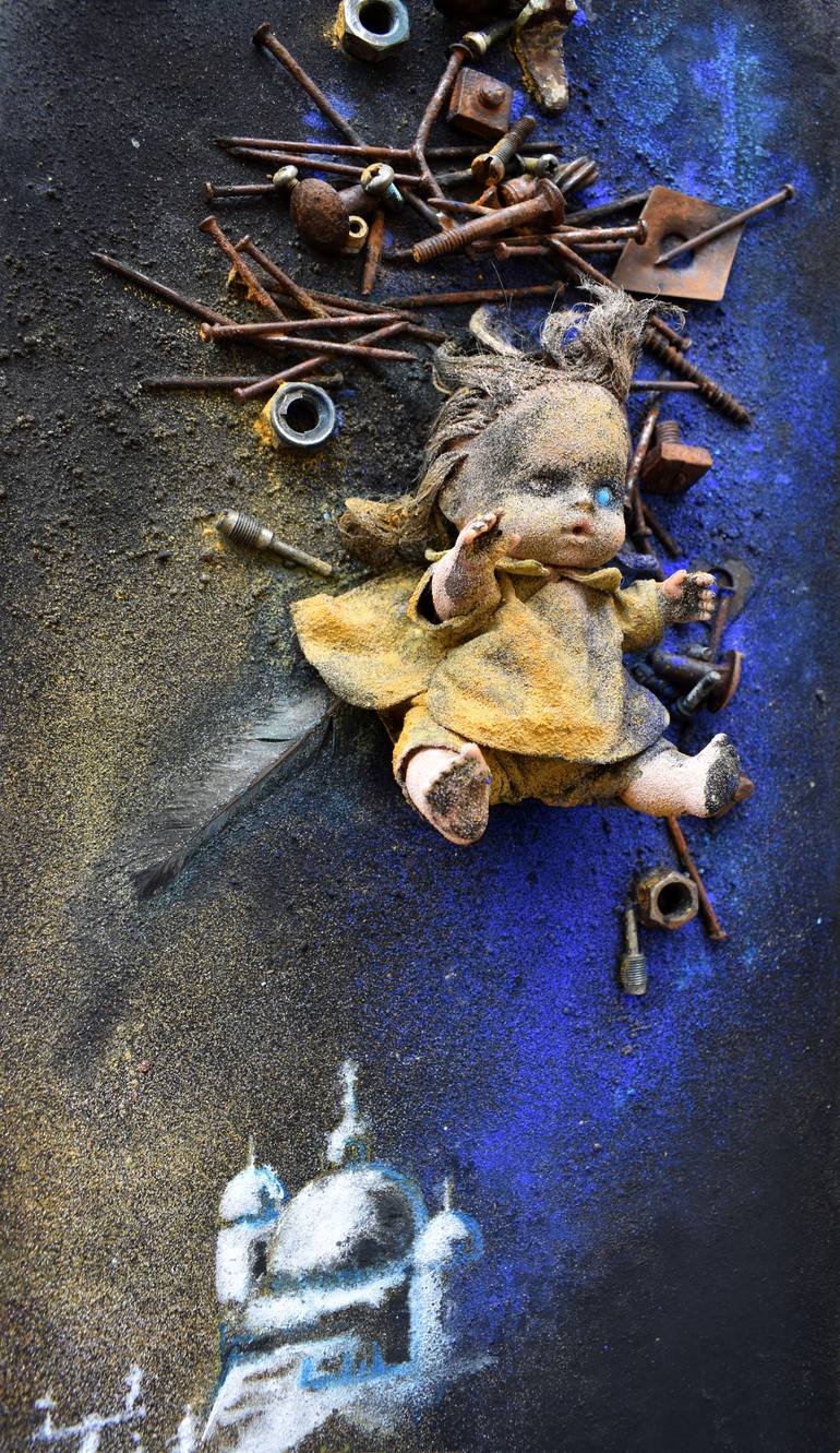 Original Abstract Expressionism Landscape Mixed Media by Milena Nicosia