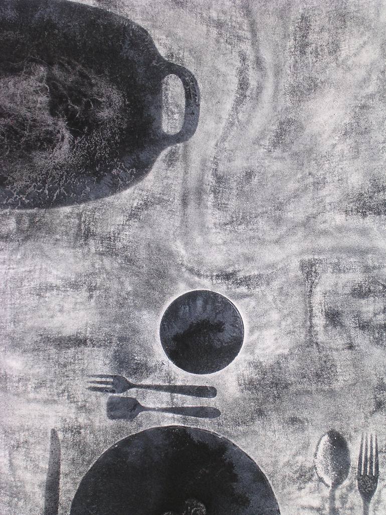 Original Abstract Expressionism Time Painting by Milena Nicosia