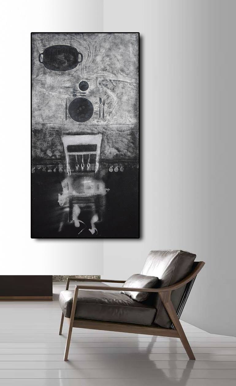 Original Abstract Expressionism Time Painting by Milena Nicosia