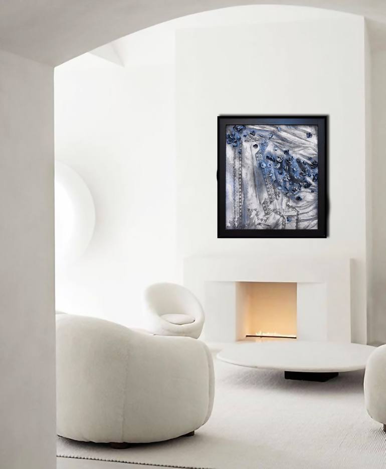 Original Dada Abstract Painting by Milena Nicosia