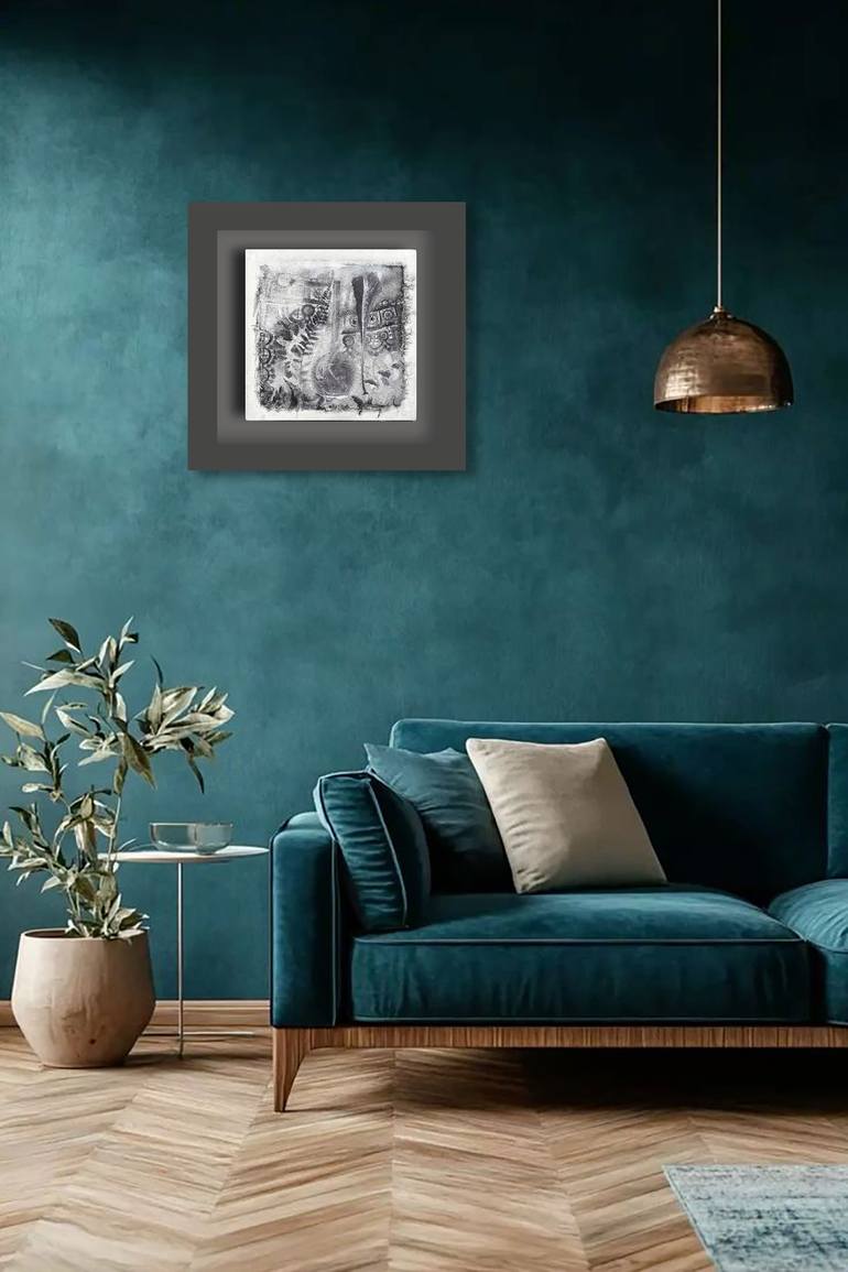 Original Art Nouveau Abstract Painting by Milena Nicosia