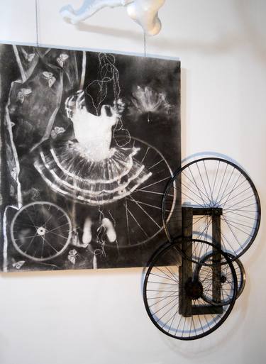 Original Fine Art Bicycle Paintings by Milena Nicosia