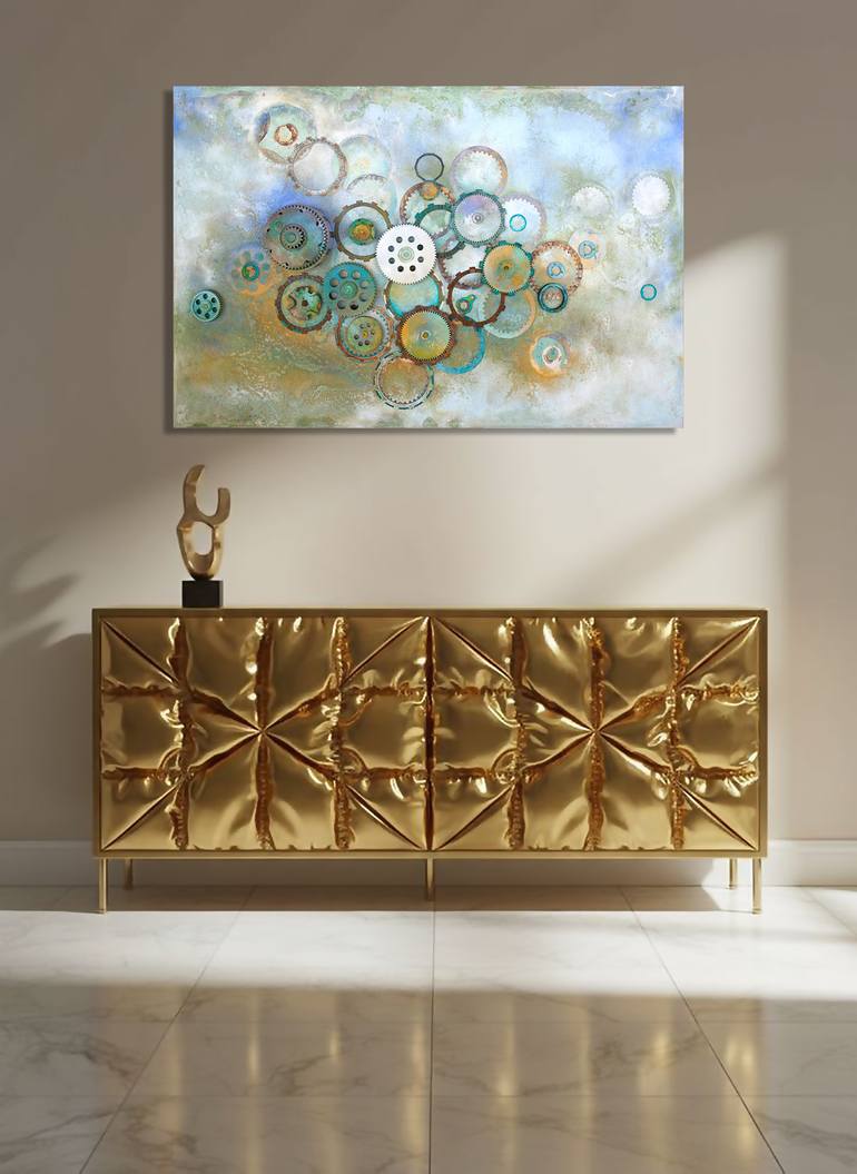 Original Abstract Expressionism Abstract Mixed Media by Milena Nicosia
