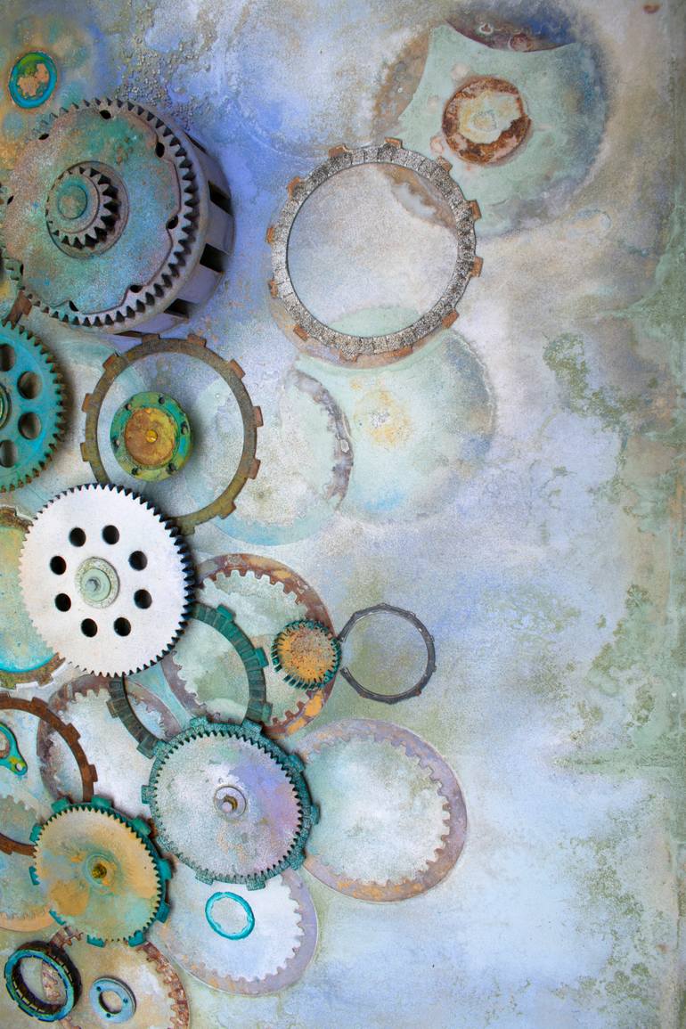 Original Abstract Expressionism Abstract Mixed Media by Milena Nicosia