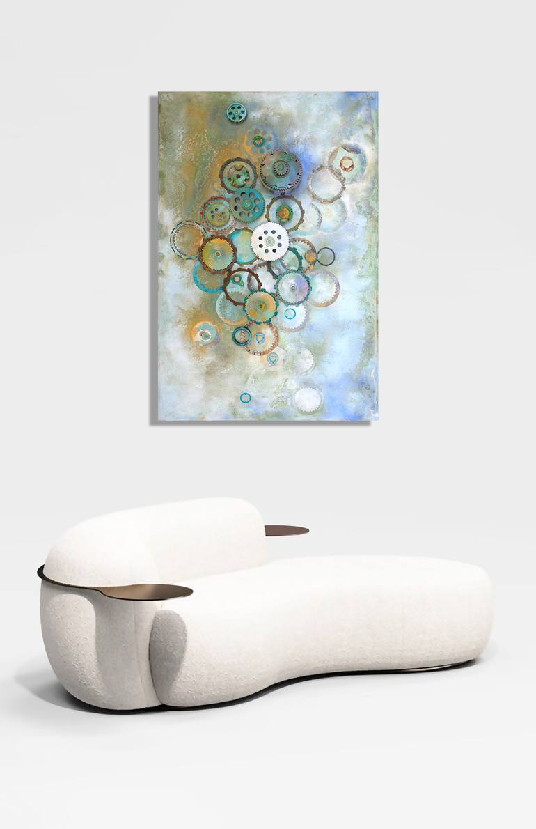 Original Abstract Expressionism Abstract Mixed Media by Milena Nicosia