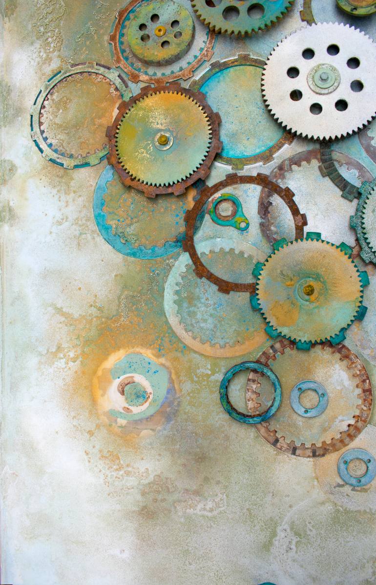 Original Abstract Expressionism Abstract Mixed Media by Milena Nicosia