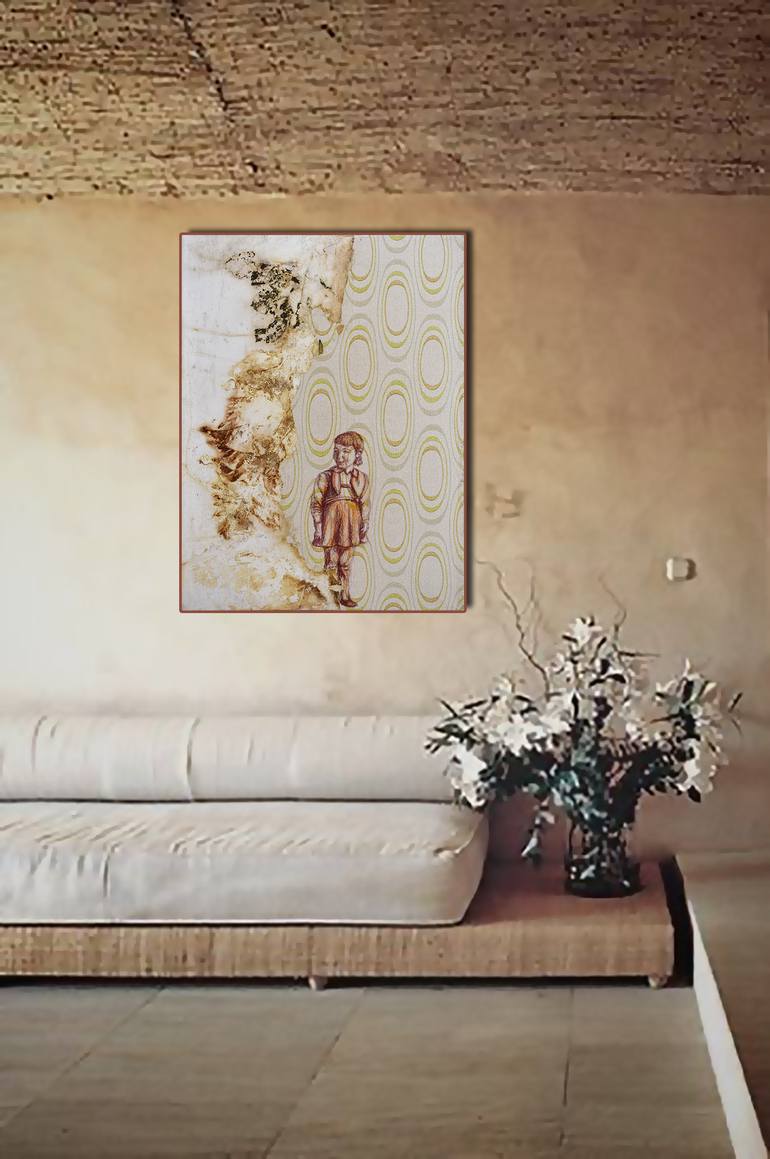 Original Figurative Children Collage by Milena Nicosia