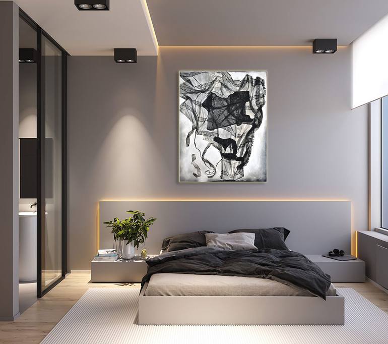 Original Abstract Expressionism Erotic Painting by Milena Nicosia