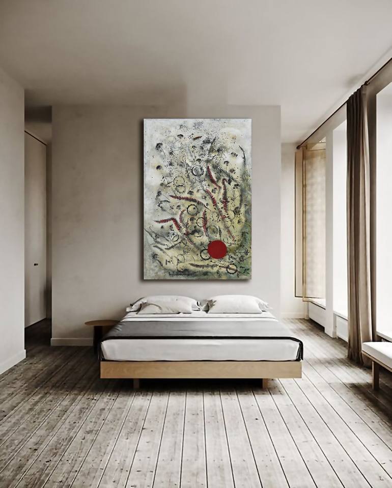 Original Abstract Garden Painting by Milena Nicosia