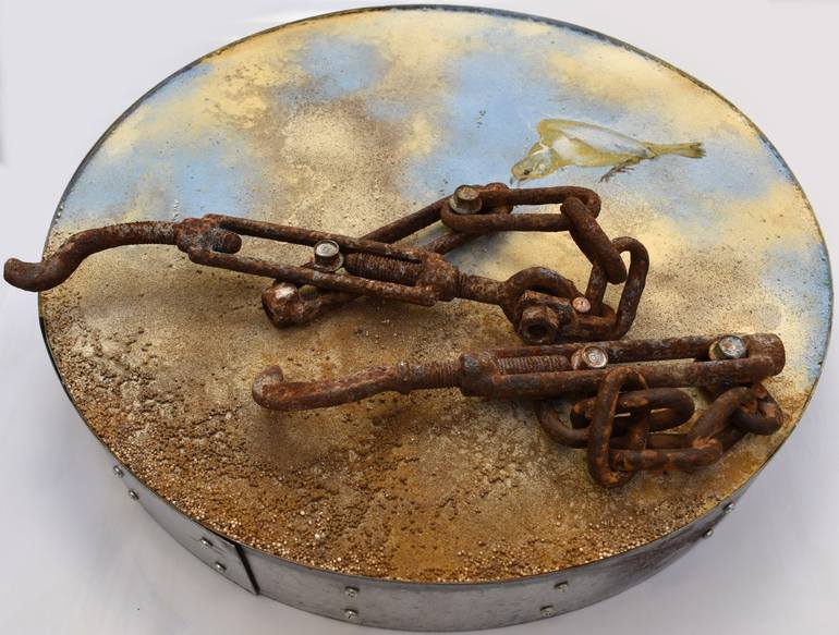 Original Dada Abstract Mixed Media by Milena Nicosia