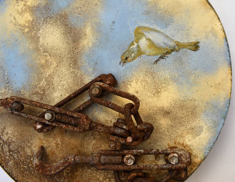 Original Dada Abstract Mixed Media by Milena Nicosia