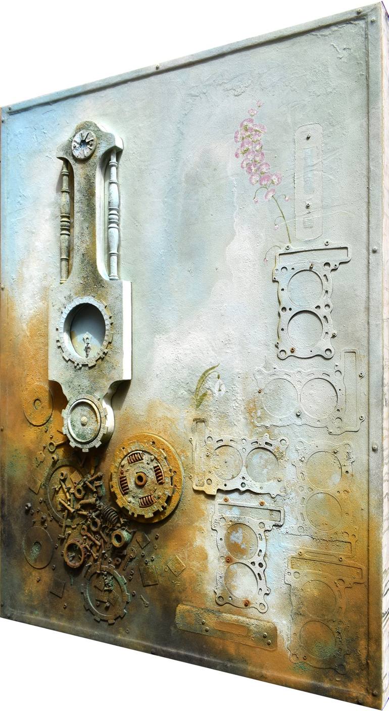 Original Modern Time Mixed Media by Milena Nicosia