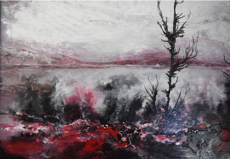 Original Abstract Landscape Painting by Milena Nicosia