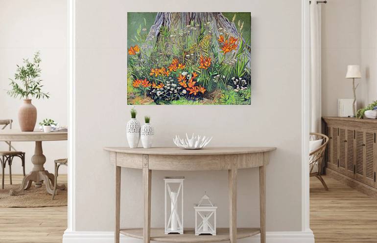 Original Figurative Floral Painting by Alejandro Cilento